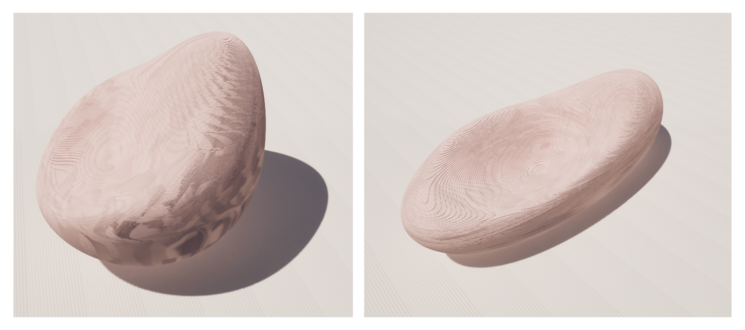3D-printed Chairs made from recycled materials