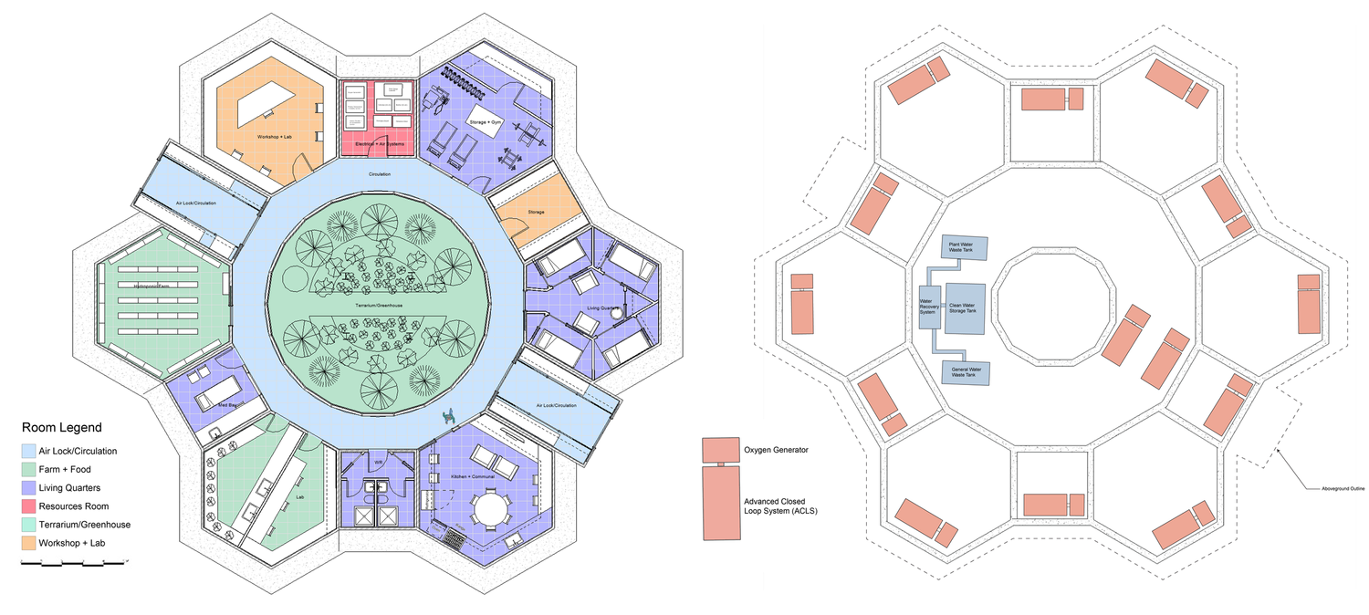 Iteration 1 first floor plan and conduit space floor plan