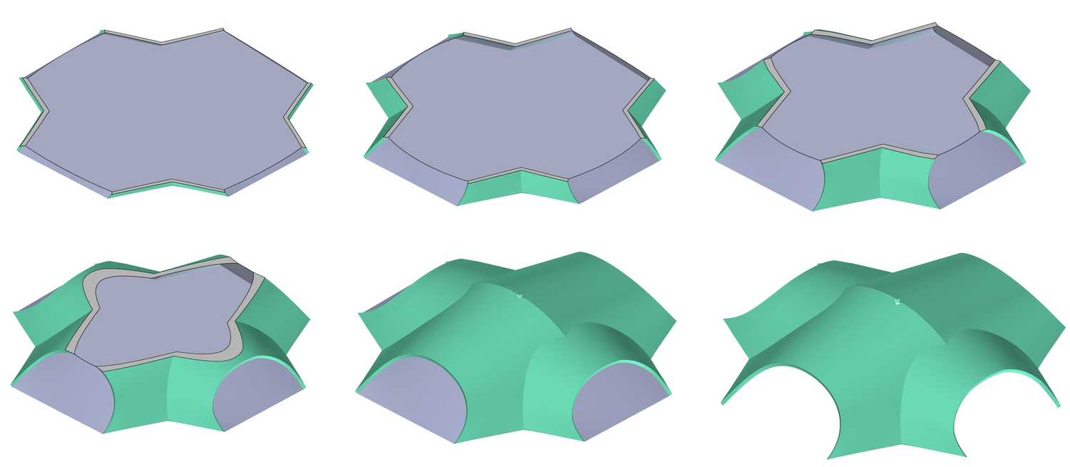 Potential construction method for building the regolith shell