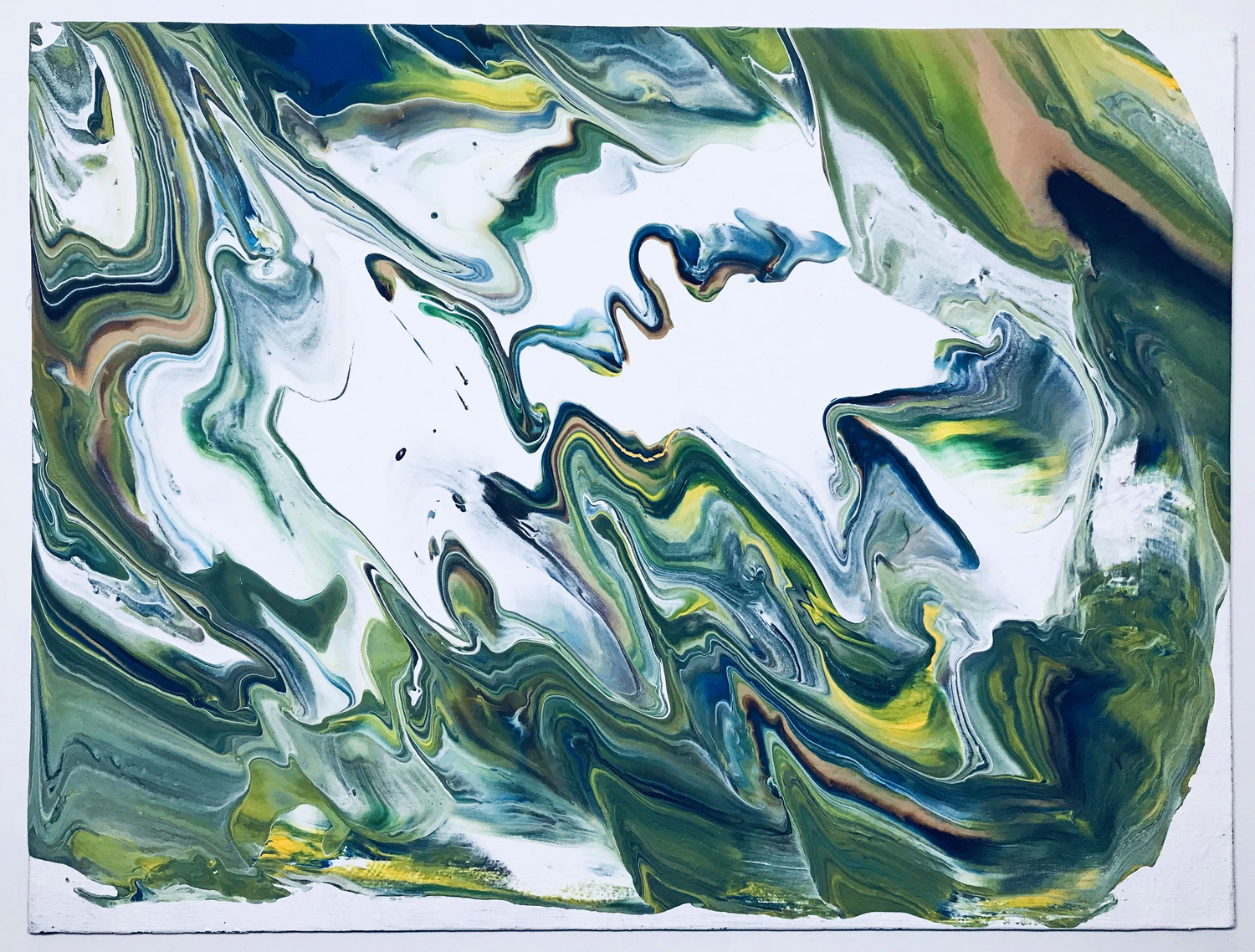 Forever Green | This painting is representative of the sweeping destruction of forests due to deforestation for land occupation.