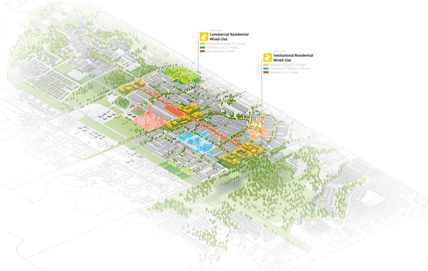 Isometric Map Proposal of 5 Zones | Cr: Group
