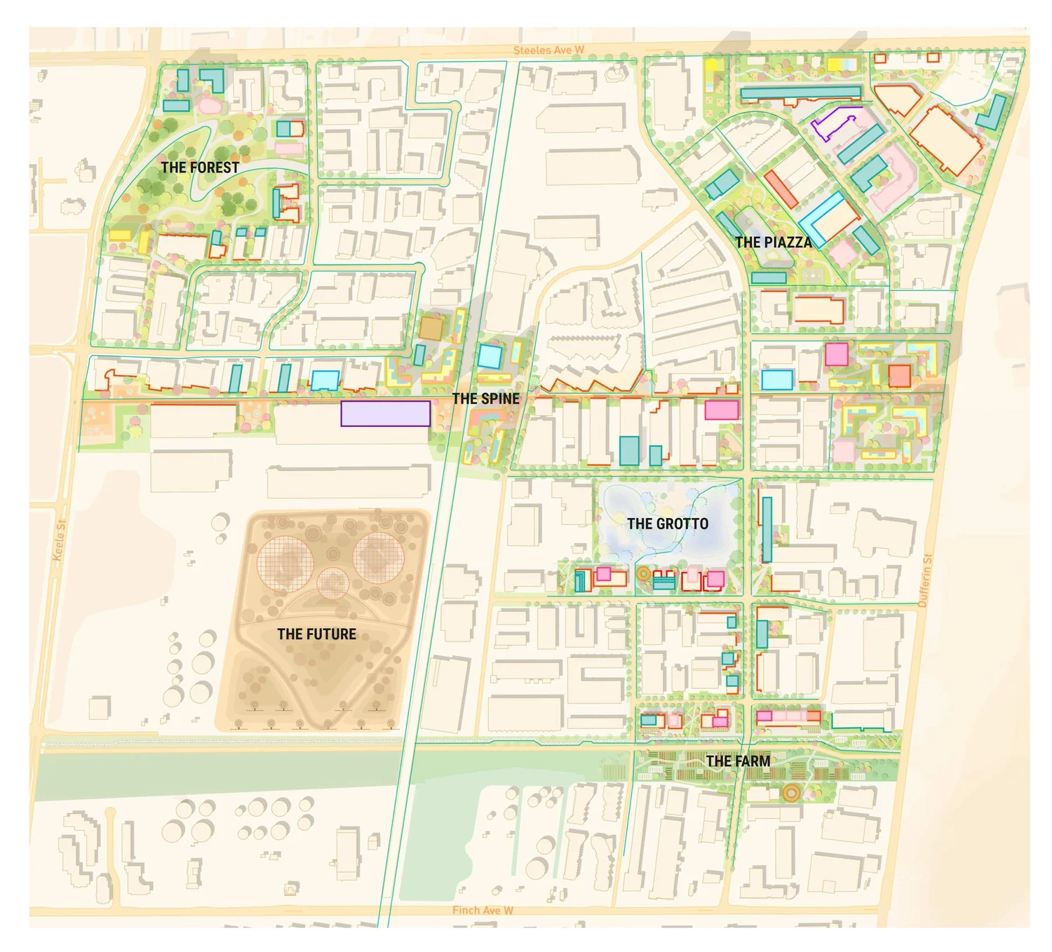 Site Plan Proposal of 5 Zones | Cr: Group